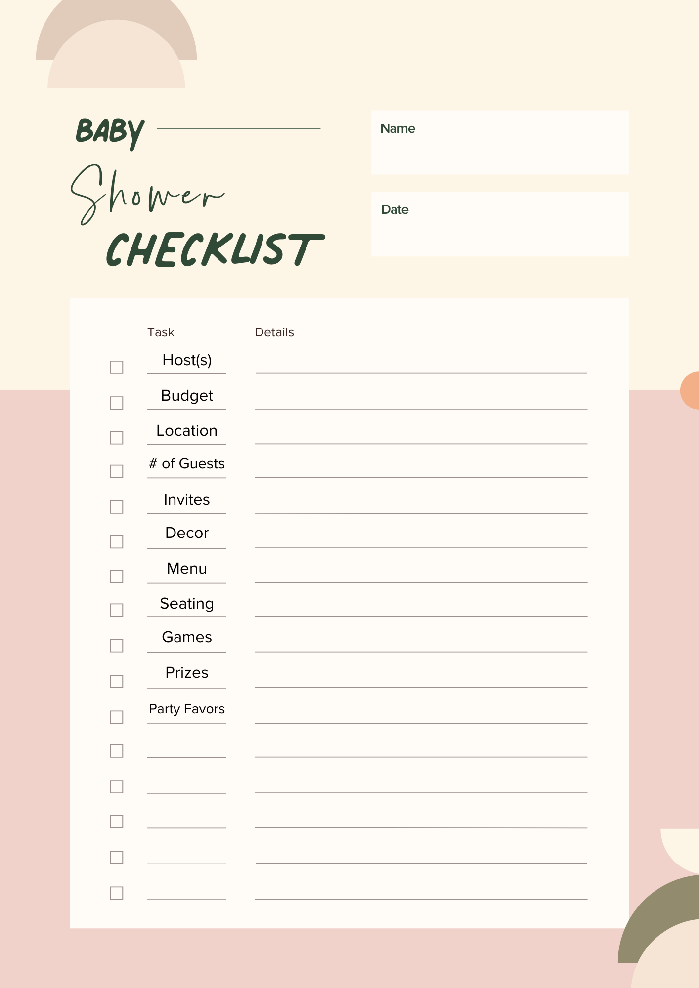 How to Plan a Baby Shower Checklist Timeline Mixbook Inspiration
